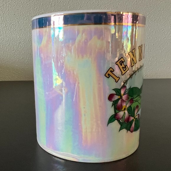 Tennessee  Iridescent Fine Porcelain Mug with Metallic Gold Highlights - Picture 2 of 6